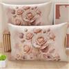 PETTI Artigiani Italiani - Coppia di Federe Cuscino 50x30 cm in Microfibra, Cuscini Arredo Camera da Letto, Divano, Salotto, Set 2 Fodere Copricuscino, Federa Floreale Rosa, 100% Made in Italy
