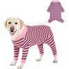 DoggieKit Tutina Post Operatoria per Cani a Maniche Lunghe, Tuta da Recupero per Cani Dopo l'Intervento Chirurgico per Piccoli e Medi Femmina Maschio, Protezione delle Ferite, Anti-Leccamento (Rosa, 3XL)