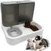 Kathson Distributore automatico di cibo e acqua per gatti, mangiatoia per gatti di grande capacità, distributore di cibo a gravità all-in-one per cani di piccola taglia, cuccioli, gatti, animali