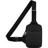 Simptech Zaino Monospalla Sling Bag, Borsa a Spalla Borsello Tracolla Marsupio Uomo Donna per corsa, allenamento, escursioni, ciclismo e viaggi. (Nuovo Nero)