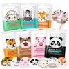 Allony Maschere Viso Bambina, Maschera Viso Bambina, Set maschere viso On Graziose Stampe di Animali, mascheras visos Tessuto per Viene Fornito, Idratante Adatto a Tutti I Tipi di Pelle, 7 Pezzi