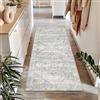 Homcomodar Passatoia Corridoio 60x150cm Tappeti Runner Cucina Antiscivolo Lavabile Moderno Morbido Tappeto Corridoio Lungo Tappeto Passatoia per Lavanderie Cucina Beige