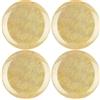 com-four® 4x sottopiatti trasparenti - piattini come decorazione da tavola - piatti decorativi per matrimoni, feste di famiglia o Natale - Ø 33 cm