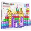 PicassoTiles 80 pezzi mini piastrelle magnetiche da viaggio blocchi di costruzione costruzione costruzione STEM apprendimento in movimento set di giocattoli per vacanze regalo di compleanno aula