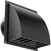HG Power Griglia Aerazione 150mm Nero - Valvola di Non Ritorno Magnetica & Rete Anti-insetti a Maglia larga Rimovibile, Griglia Metallica da Esterno per Asciugatrice, Cucina, Bagno, VMC, Ø15 cm