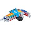 BGS 74466 | Serie di chiavi ad angolo | multicolore | corta | profilo a T (per Torx) con testa sferica T10 - T50 | 9 pz.