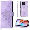 Auslbin Fiore Cover per Motorola Edge 40 pro (2023) 6.67, Slot a 5 Carte Custodia Protettiva in pelle PU Stile Vintage per Motorola Edge 40 pro 5G, Viola