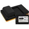 mtb more energy 2x Batteria + Caricabatteria doppio (USB) compatibile con Sony NP-FZ100 / a9, ILCE-9, Alpha 7 III, ILCE-7M3, Alpha 7R III, ILCE-7RM3 - Cavo USB micro incluso