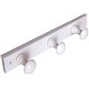 POMOLINE Appendiabiti da Parete 3 Posti Legno Pino decapé Bianco 356 X 50 X 72 MM