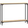 Coavain Tavolo consolle per soggiorno, 100 x 22,5 x 75 cm, elegante tavolino da corridoio, gambe regolabili, tavolo d'ingresso, fornendo spazio sufficiente per decorare camere, rovere Sonoma
