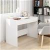 INLIFE Scrivania bianca 101 x 50 x 76,5 cm, materiale in legno, 25,7 kg, 809557