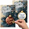 GHIBLI 5 Biglietti Gratta e Vinci Personalizzati Auguri di Natale - Gratta e Scopri Natalizio con Messaggio da Svelare - Idea Regalo Originale con Albero e Palla di Natale Grattabile - Buste Incluse