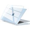EooCoo Cover Compatibile con MacBook Air 15 M4 M3 M2 2025 2024 2023 A3241 A3114 A2941 con Display Liquid Retina 15.3'' Pollici, Plastica Rigide Protection Custodia Liscia - Cristallo Celeste