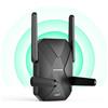 WONLINK Ripetitore WiFi 6, AX1500 WiFi Extender Dual Band 2,4GHz & 5GHz Ripetitore wifi Potente per Casa Supporta Modalità Ripetitori/Router/AP, con 4 Antenne, Porta Ethernet, WPS