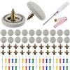 BATINO 90 Kit Riparazione Cielo Auto, Vite Per Riparazione Tetto Auto Riparazione Automobilistica Rivetti Puntine Per Cielo Auto Con 90 Spilli Colorati 1 Cacciavite 1 Metro a Nastro Per Tutte Auto