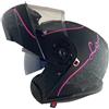 DOBLE XX LS2 Helmet Casco Abatible Strobe 2 Taglia S (55/56) Rosa Fluor e Nero Opaco KPA con 22.06 e Omologato P/J