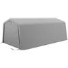 Outsunny Tendone da Giardino 618x265/330x240cm in Acciaio Zincato e PE, Tendone per Feste e Auto con 2 Finestre Laterali, Grigio Chiaro