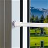 Venwemong 3 Pezzi Bacchette per Tende Regolabili, Bacchette Estensibili, Bastoni per Tende a Pressione, Fissaggio senza trapano né viti, Diametro 7.6/10mm, Bianco, 80-120 cm