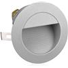 ledscom.de Luce LED per scale/apparecchio da incasso per interni ed esterni, downlight, rotondo, grigio, Ø 125 mm, bianco caldo