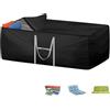 SIMPHAUS Borsa da Giardino Grande Borsa per Cuscini da Giardino Borsa Portaoggetti con Cerniera,Tessuto Oxford 420D Impermeabile,Anti UV Custodia per Albero di Natale,Borse Trasloco Grandi 180x80x60cm