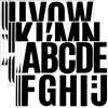 YQQYG 102 adesivi a forma di lettere dell'alfabeto, grandi, 10 cm, in vinile, autoadesivi, per poster, bacheche, aule e decorazioni per la casa (nero)