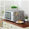 SEIWEI Copertura per forno a microonde, elegante copertura antipolvere per tostapane, protezione per forno a microonde, asciugamano anti-olio, in porcellana blu e bianca
