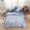 Meiju-shop Set Biancheria da Letto 4 Pezzi, Mateju Set Copripiumino Singolo Matrimoniale in Microfibra Morbido, Cartone Animato Copripiumino con Lenzuola et 2 Federa Confortevole (Cane Carino,140x200cm)