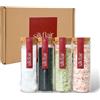 Silkflair - Set regalo di sale gourmet | 4 sali dal mondo: rosa dell'Himalaya, nero e verde delle Hawaii, fiocchi di sale piramidale | Box salgemma naturale - idea regalo cucina