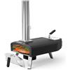 Mimiuo Forni per Pizza da Esterno con Sistema di Rotazione Automatica, Forno per Pizza a Legna e Carbonella, Forno a Legna Portatile per Pizza, Pizzaiolo per Cucina All'aperto e Giardino