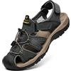 FLARUT Sandali Estivi Uomo Esterni PelleTraspirante Sandali Sportivi Scarpe da Trekking Passeggiata Fisherman Casual Sneakers Antiscivolo