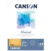 Canson Montval, Carta ad acquerello, grana fine, 300 gsm, blocco incollato sul lato corto, A3-29,7 x 42 cm, bianco, 30 fogli