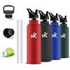 Grsta Borraccia, Borraccia Termica 500 ml, Senza BPA, Borracia con Cannuccia, Senza Perdite, Borracce Termiche, Acciaio Inossidabile 18/8, Bottiglia Termica per Scuole, Campeggio, Uffici, Caffè, Yoga