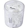 Rayher 14873102 - Ruota in Vetro, Diametro 8,7 mm, Colore: Bianco, Barattolo da 55 g