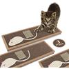 Nobleza - 3 pezzi Tiragraffi per gatto con canapa naturale e cartone denso, con sacchetto di erba gatta in regalo. 38 * 12.5 * 1.8 cm