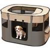 EUBSWA Recinto per Cani 70 x 55 x 40 cm, Recinto per Gatti da Interno Pieghevole, Anche per Esterno, Box Traspirante Portatile per Gatti Conigli Cuccioli