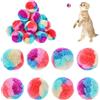 Bremorou Palline per gatti, 30 pezzi, morbide palline per gatti, pelose, colorate, interattive, arcobaleno, per allenamento al chiuso di gatti e gattini, 3 cm