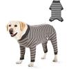 DoggieKit Tutina Post Operatoria per Cani a Maniche Lunghe, Tuta da Recupero per Cani Dopo l'Intervento Chirurgico per Piccoli e Medi Femmina Maschio, Protezione delle Ferite, Anti-Leccamento (Grigio, 3XL)