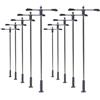 Evemodel 10pz Lampione A Singoli Testa Lampada da Giardino in Scala Ho per 1/87 Layout Modello Treni Bianco LED