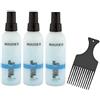 Gieseke Selective Artistic Hair Due Phasette 150 ml Restrukturierungs-Spray für Katikula und Kapillarfiber (3 Stück) + Afro Kamm