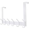 YUMORE Appendiabiti da porta in acciaio inox resistente, per cappotti, accappatoi, asciugamani, porta asciugamani sul retro della porta del bagno, camera da letto, braccia lunghe facili da raggiungere