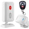 Cruxer Rilevatore di Movimento, Allarme di Sicurezza Wireless PIR per la Sicurezza Domestica, Negozi Campanello di Benvenuto, Avviso Cassetta Delle Lettere(1 Sensore e 1 Ricevitore e 1 Telecomando)