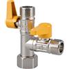 CHmiss G1/2 Valvola Deviatore Rubinetto Deviatore G 1/2 per Doccia G1/2 Valvola Adattatrice a T Ricambio con Guarnizione in Gomma per WC Bagno Cucina Tubo Doccia