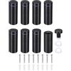 PATIKIL 3/4 x 2 Viti Distanziatrici per Segnali 8 Set Viti Supporto Parete Acciaio Inossidabile Montaggio Hardware Pannelli Pubblicitari Vetro Appendere Cornici Foto Acrilico Nero
