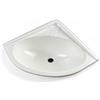 Generisch Lavabo angolare da campeggio, camper, roulotte, bianco 24642