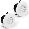 LALAGO 2 pezzi Griglia di Ventilazione con Protezione Anti-Insetti 75mm, Griglia di Ventilazione Rotonda Bianca in Plastica ABS, Rotonda di Scarico con Zanzariera Protezione Contro Gli Insetti