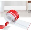 Hengrongshen Battiscopa morbidi, autoadesivi, 20 x 60 mm x 20 m, per cucina e bagno, morbido battiscopa autoadesivo in PVC, listello flessibile per battiscopa, bianco