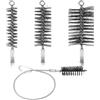 Nuenen 4 Pezzi Set di Spazzole per Tubi di Stufa 30 mm 50 mm 80 mm Scovolo per Caminetto Pulizia di Caldaia Spazzacamino con Asta Flessibile Scovolino per Camino Attrezzi per Pulire Canna Fumaria