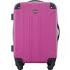 Travelers Club Bagaglio Spinner Espandibile Chicago Rigido, Fucsia, Carry-On da 56 cm