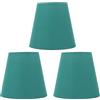 Tomotato 3 Pezzi Paralume a Botte, Paralume Moderno in Tessuto 14x13x9 cm per Lampada da Terra e a Sospensione, Copertura Leggera per Soggiorno Camera da Letto(Verde scuro)