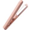 Horktrust Piastra per capelli da viaggio, piastra per capelli, 2 in 1, mini lisciante per capelli, riscaldamento rapido in 30 secondi, temperatura costante di 170 °C, ceramica, rosa